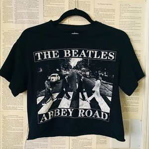 beatles cropped tee